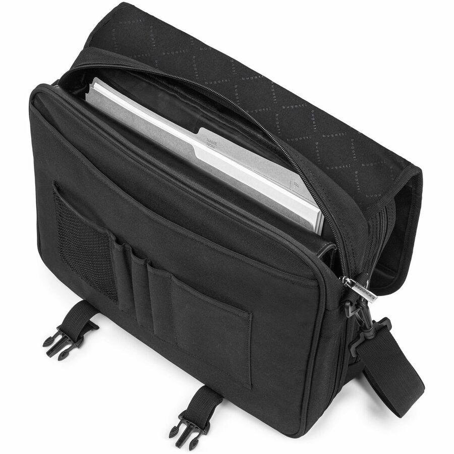 bugatti THE ASSOCIATE Carrying Case (Briefcase) for 15.6" Notebook - Black - Polyester Body - 12" Height x 15" Width x 5" Depth - 1 Each. Picture 11