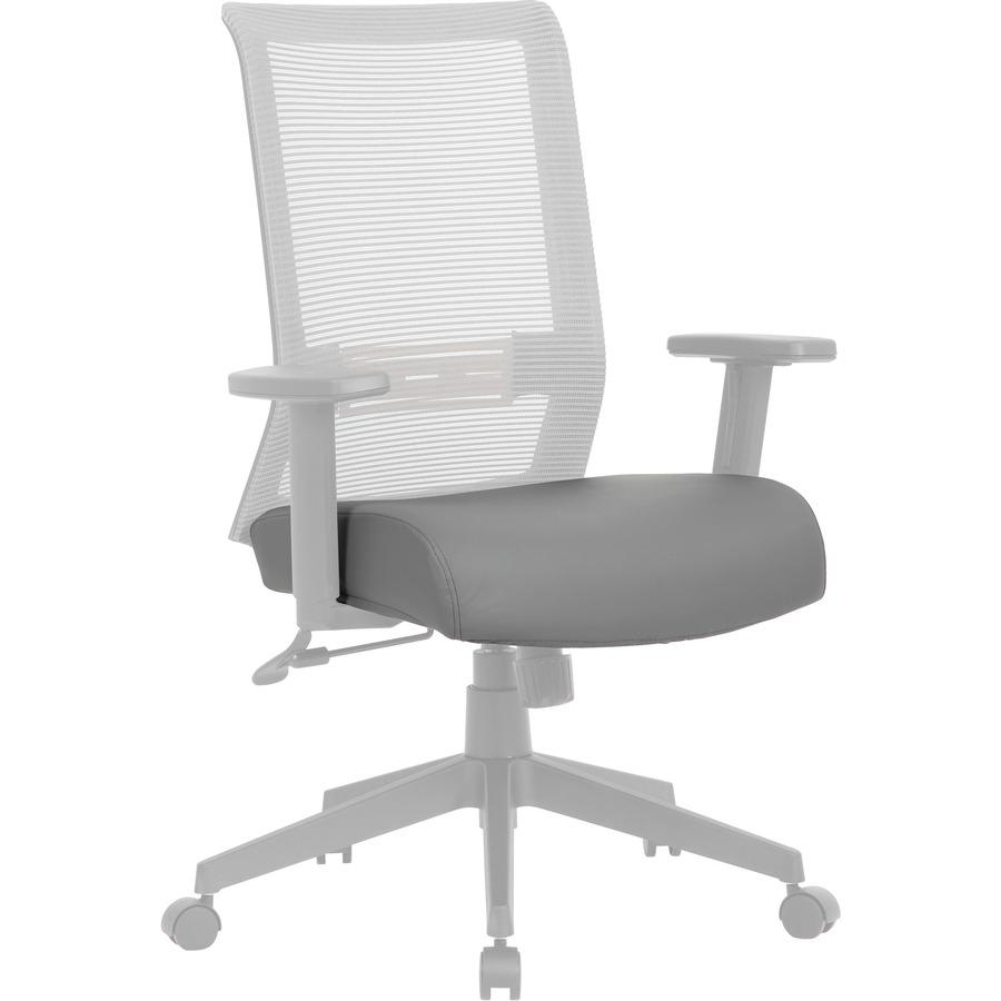 Lorell Task Chair Antimicrobial Seat Cover - 19" Length x 19" Width - Polyester - Gray - 1 Each. Picture 6