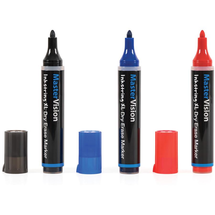 Bi-silque Dry Erase Markers - 3 mm Marker Point Size - Bullet Marker Point Style - Black Gel-based Ink - 3 / Pack. Picture 3