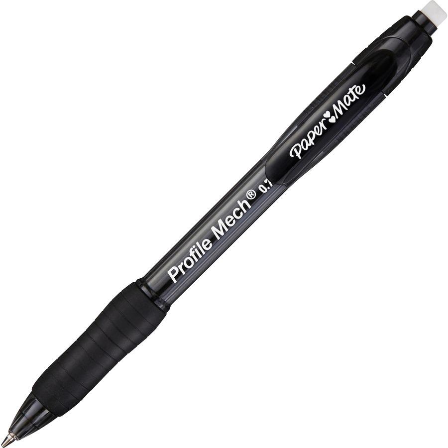 Paper Mate Profile Mechanical Pencils - 0.7 mm Lead Diameter - Refillable - Black Lead - Black Barrel - 1 Dozen. Picture 3