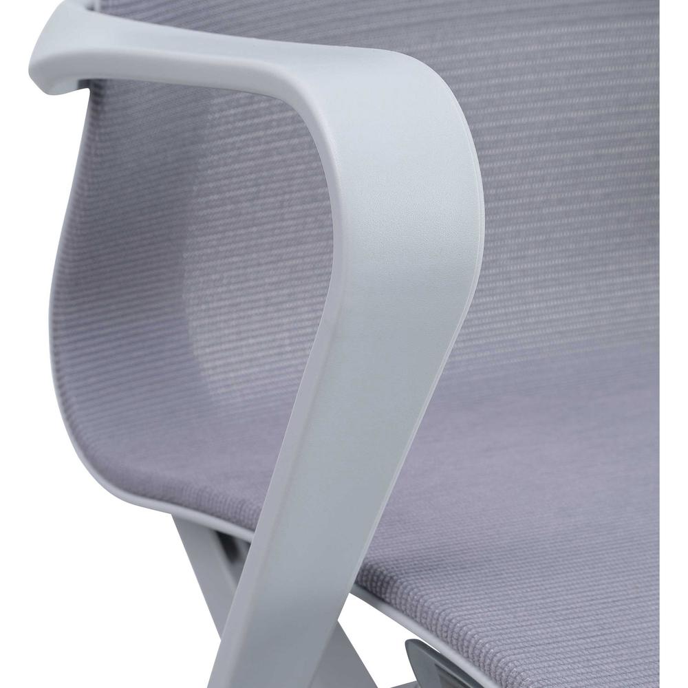 Lorell Executive Mesh Mid-back Chair - Nylon Seat - Nylon, Mesh Back - Plastic Frame - Mid Back - 5-star Base - Gray - 1 Each. Picture 3