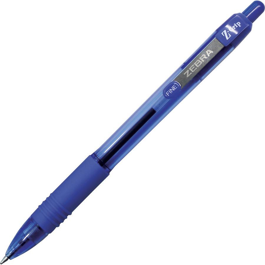 Zebra Pen Z-Grip Retractable Ballpoint Pens - 0.7 mm Pen Point Size - Retractable - Blue - 1 Dozen. Picture 3