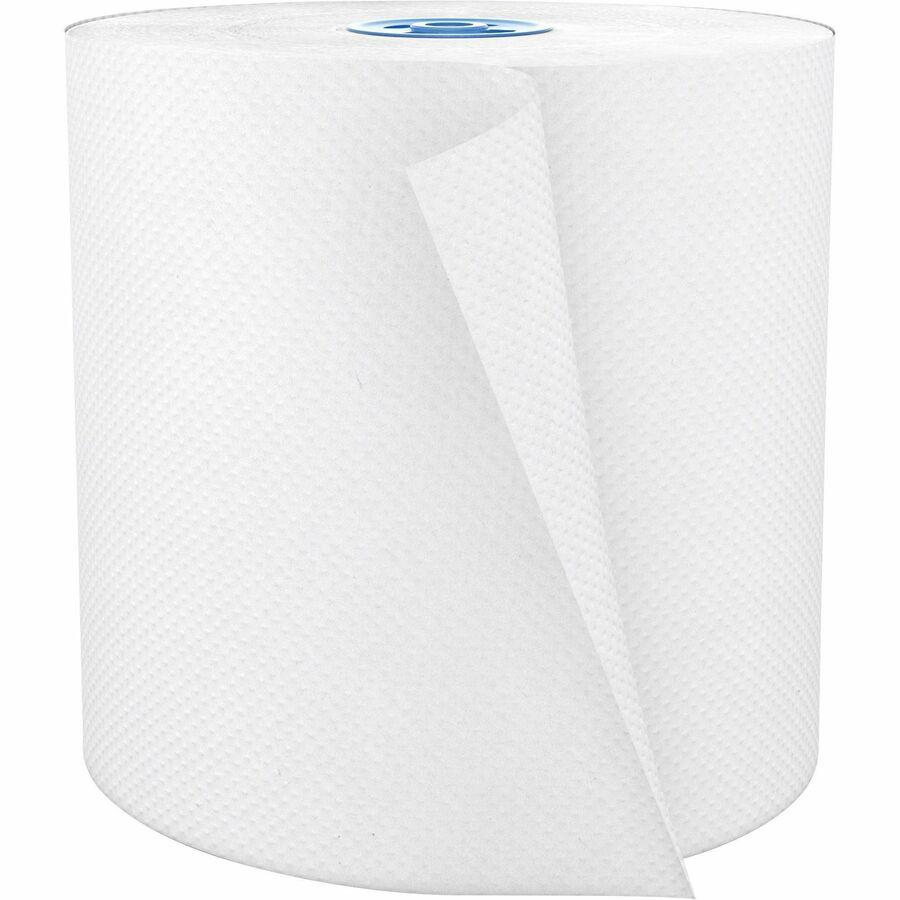 Cascades Tandem Paper Towel - 1 Ply - 1.93" Core - White - 6 Rolls Per Container - 1 Carton. Picture 4