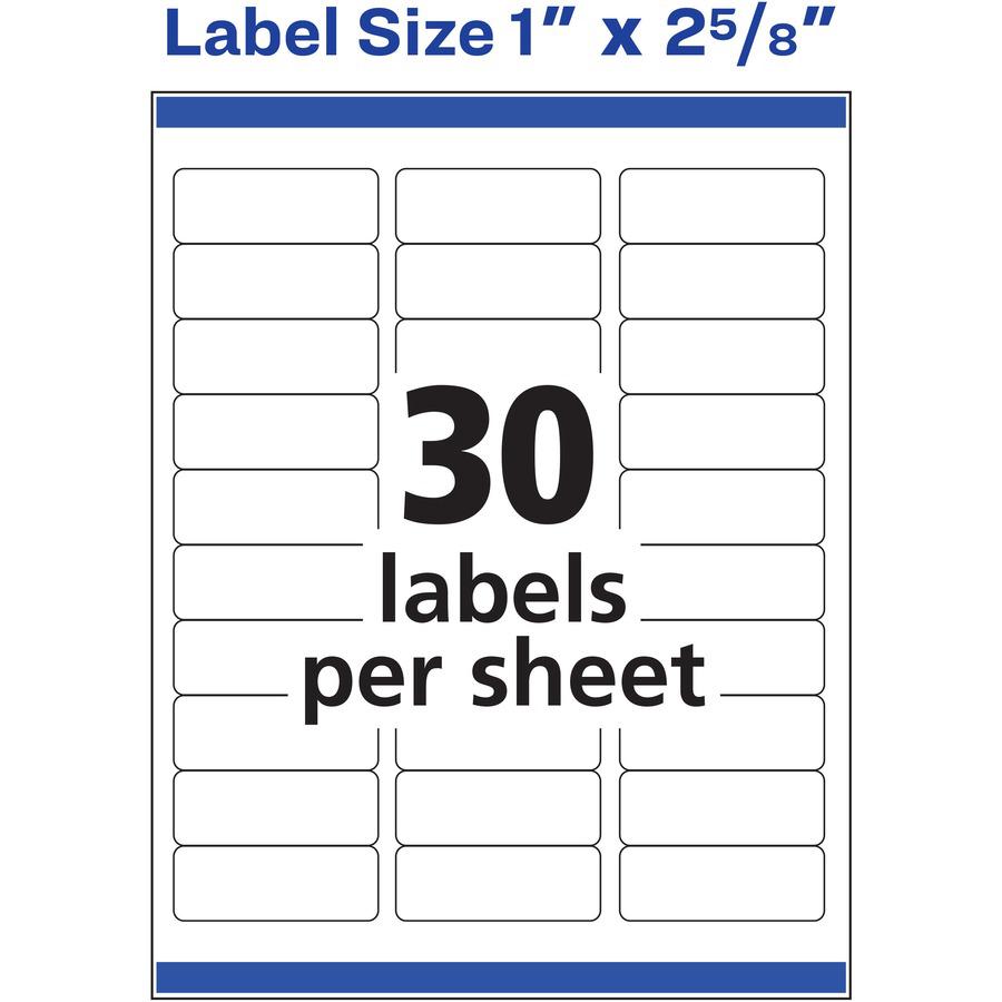 Avery&reg; Easy Peal Sure Feed Address Labels - Permanent Adhesive - Rectangle - Laser, Inkjet - White - Paper - 30 / Sheet - 125 Total Sheets - 3750 Total Label(s) - 5 / Carton. Picture 5