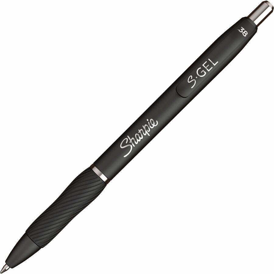 Sharpie S-Gel Pens - 0.38 mm Pen Point Size - Black Gel-based Ink - 4 / Pack. Picture 5