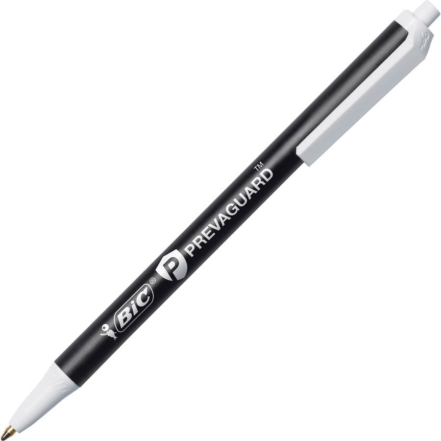 BIC PrevaGuard Clic Stic Antimicrobial Pens - Medium Pen Point - 1 mm Pen Point Size - Retractable - Black - 60 / Box. Picture 2