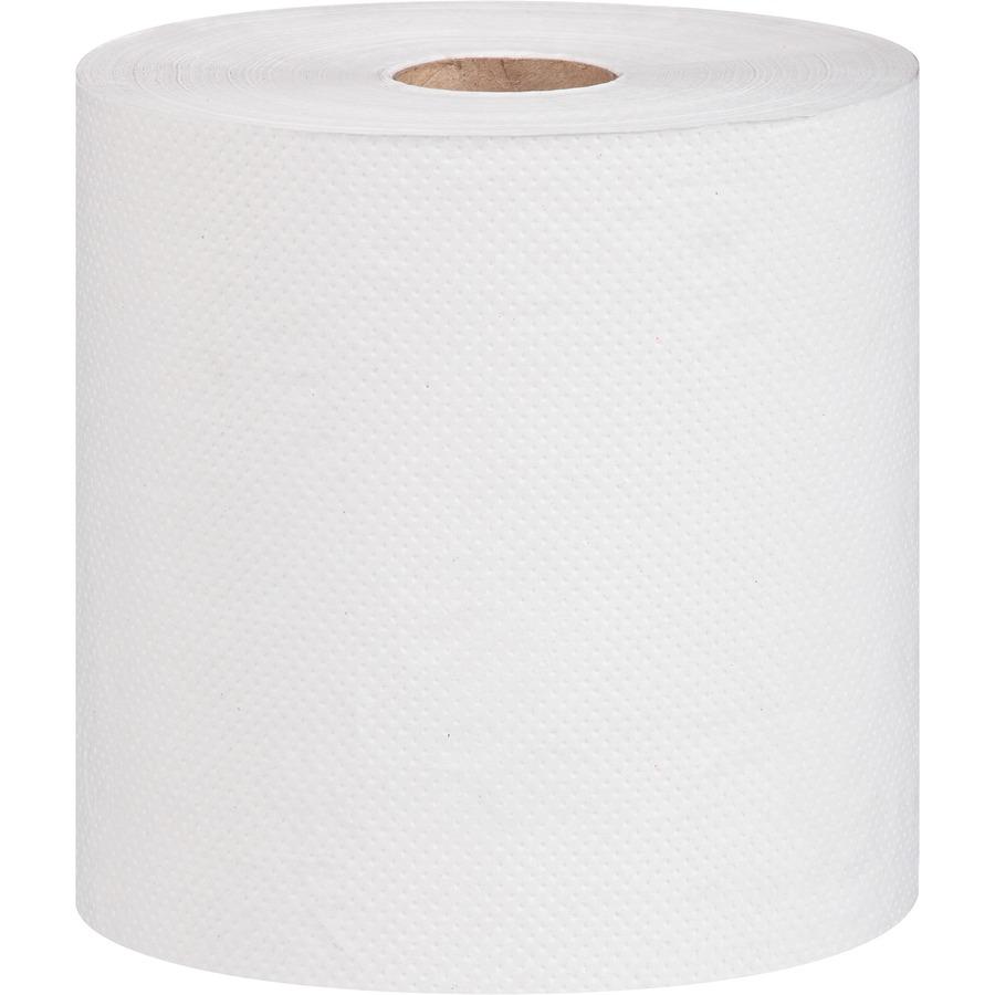 Marcal Hardwound Roll Towel - 1 Ply - 7.87" x 800 ft - White - Paper - 6 / Carton. Picture 4