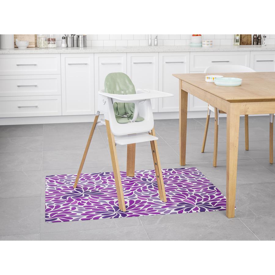 Deflecto FashionMat Purple Rain Chair Mat - Home, Office, Classroom, Hard Floor, Pile Carpet, Dorm Room - 40" Length x 35" Width x 0.050" Thickness - Rectangular - Purple Rain - Vinyl - Multicolor - 1. Picture 8