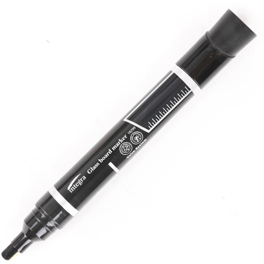 Integra Dry-Erase Markers - Black - 12 / Box. Picture 3