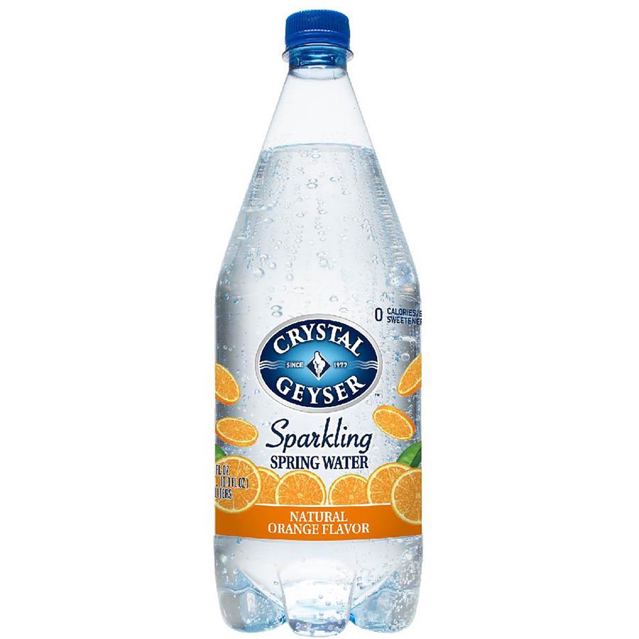 Crystal Geyser Natural Orange Sparkling Spring Water - Ready-to-Drink - 42.27 fl oz (1.25 L) - 12 / Carton / Bottle. Picture 3