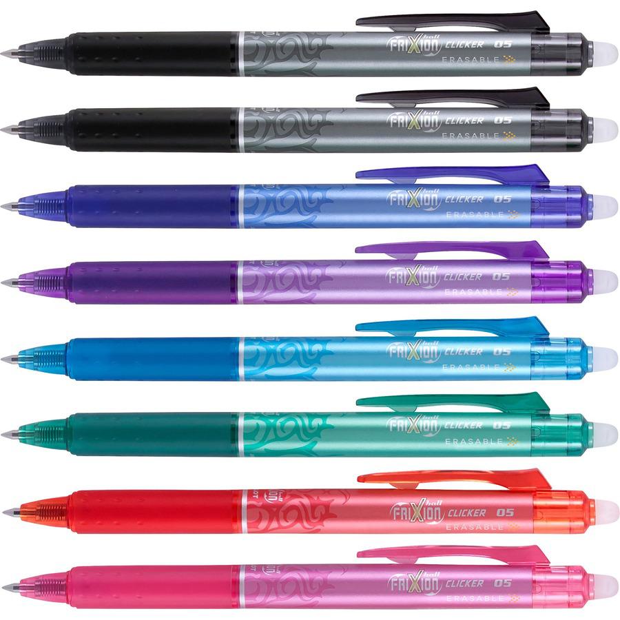 FriXion Clicker Erasable Gel Pen - Extra Fine Pen Point - 0.5 mm Pen Point Size - Refillable - Retractable - Multi Gel-based Ink - 8 / Each. Picture 3