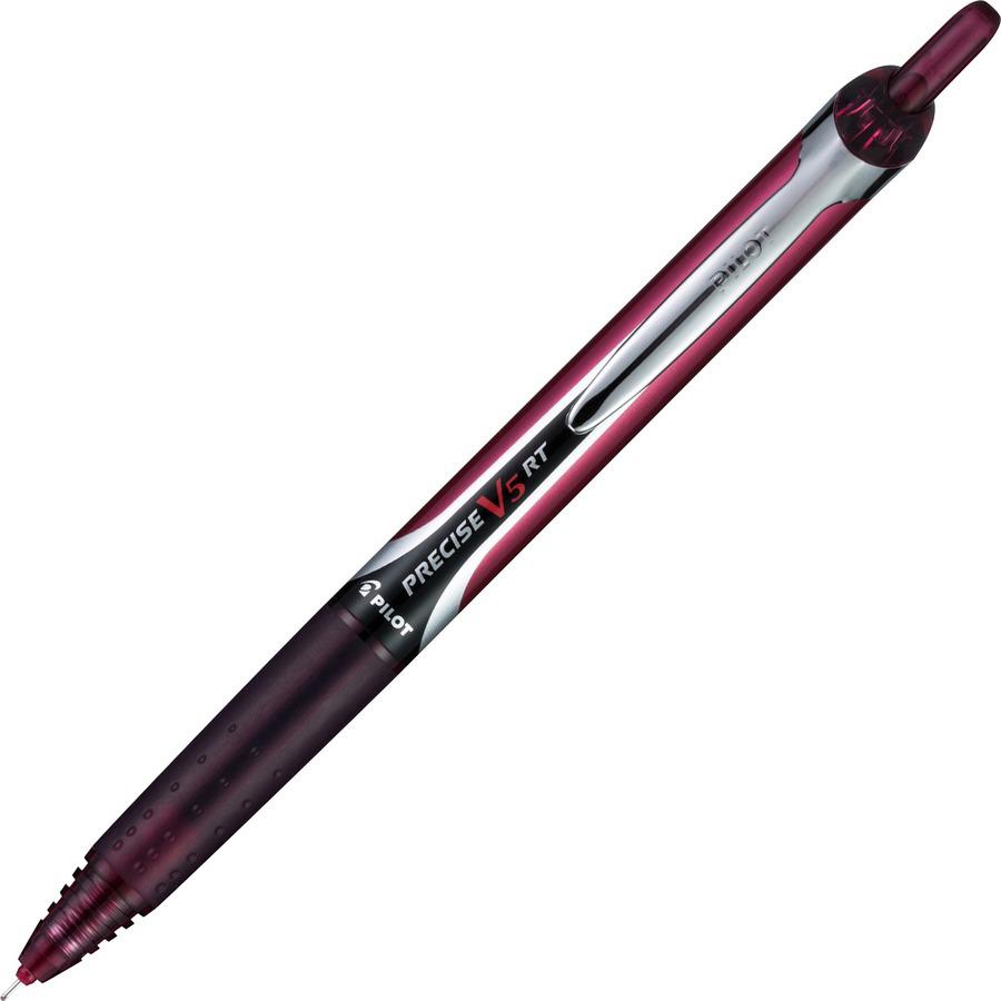 PRECISE Rollingball 0.5mm Retractable Pen - Extra Fine Pen Point - 0.5 mm Pen Point Size - Refillable - Retractable - Red Liquid Ink - Rubber Barrel - 1 Dozen. Picture 2
