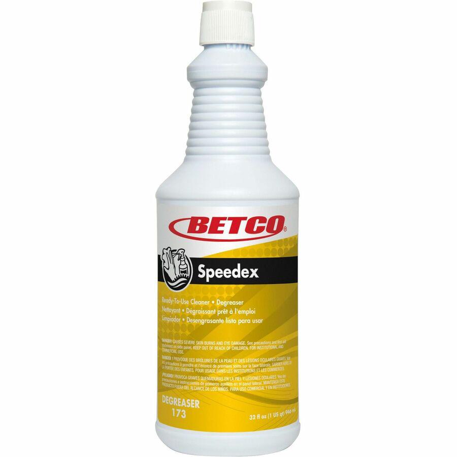 Betco Speedex Heavy Duty Cleaner/Degreaser - Ready-To-Use - 32 fl oz (1 quart) - Mint Scent - 12 / Carton - Fast Acting, Heavy Duty, Residue-free, Streak-free, Deodorize - Green. Picture 5