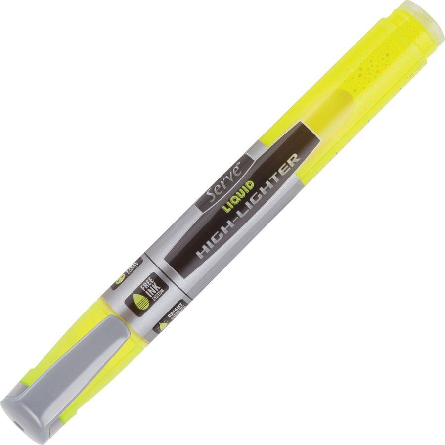 So-Mine Serve Jumbo Liquid Highlighter - Chisel Marker Point Style - Fluorescent Assorted Pigment-based, Liquid Ink - 1 Each. Picture 4