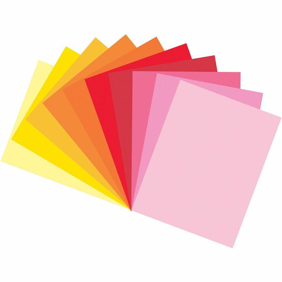 Tru-Ray Construction Paper - Construction, Art Project, Craft Project - 9"Width x 12"Length - 12 / Carton - Orange, Yellow, Electric Orange, Pink, Shocking Pink, Light Yellow, Pumpkin, Gold, Festive R. Picture 6