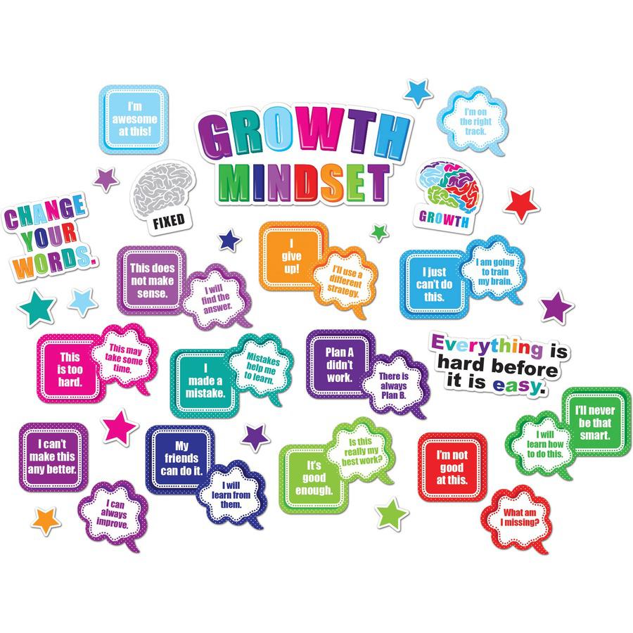 Ashley Smart Poly Growth Mindset Mini Bulletin Board Set - Theme/Subject: Fun - Skill Learning: Interactive Learning, Emotion, Educational - 1 Each. Picture 3