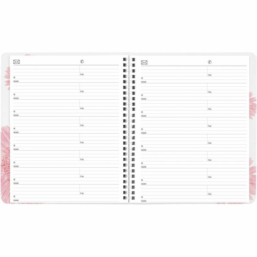 Brownline Essential Monthly Planner - Monthly - 14 Month - December - January - 1 Month Double Page Layout - 8 29/32" x 7 1/10" Sheet Size - Twin Wire - Pink - Ruled Daily Block, Important Date, Phone. Picture 9