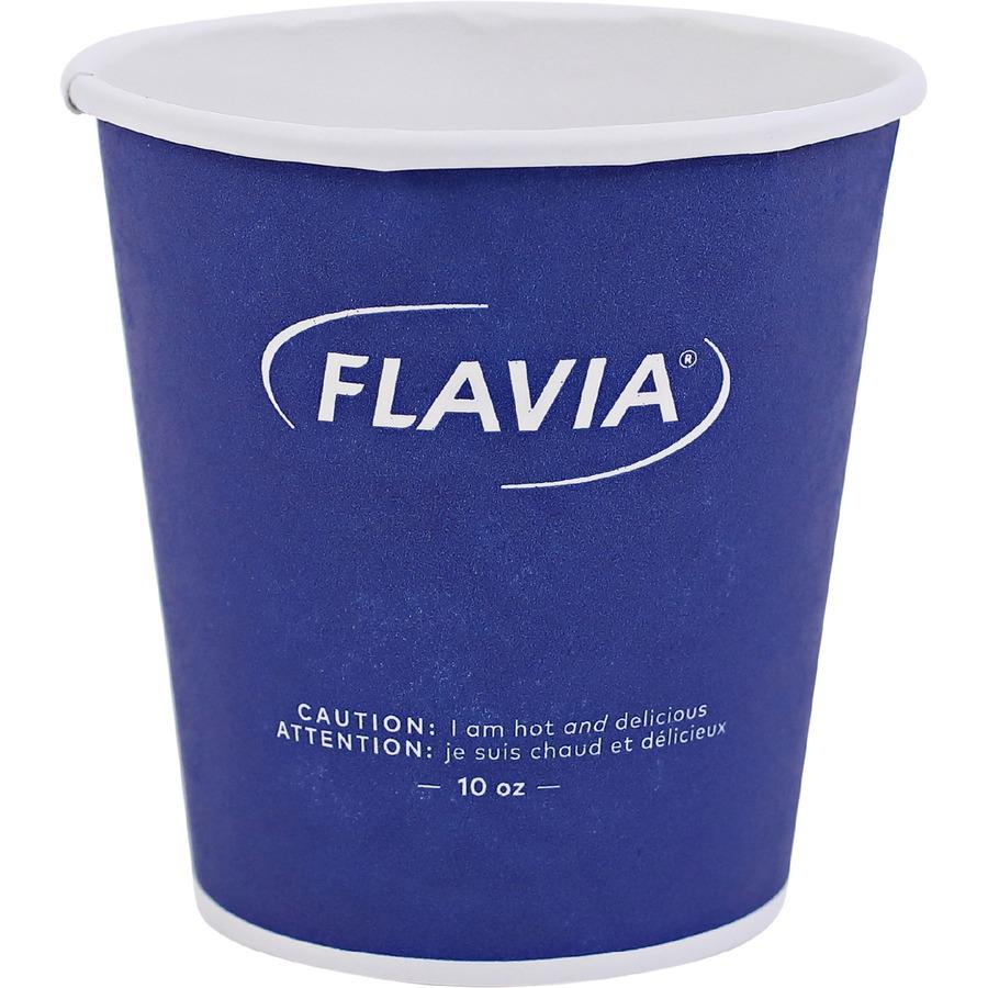 Flavia 10 oz Hot Beverage Paper Cups - 1000 / Carton - Blue - Paper - Beverage, Hot Drink. Picture 7