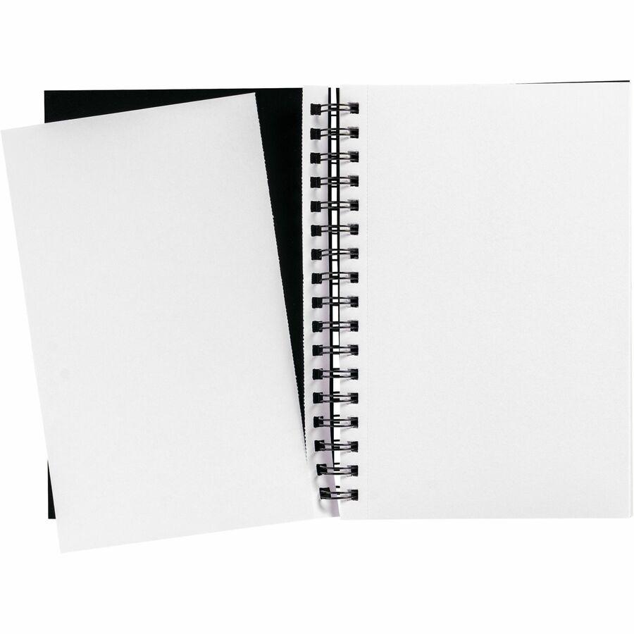 UCreate Poly Cover Sketch Book - 75 Sheets - Spiral - 70 lb Basis Weight - 9" x 6" - BlackPolyurethane Cover - Heavyweight, Acid-free Paper, Durable Cover, Perforated - 1 Each. Picture 7