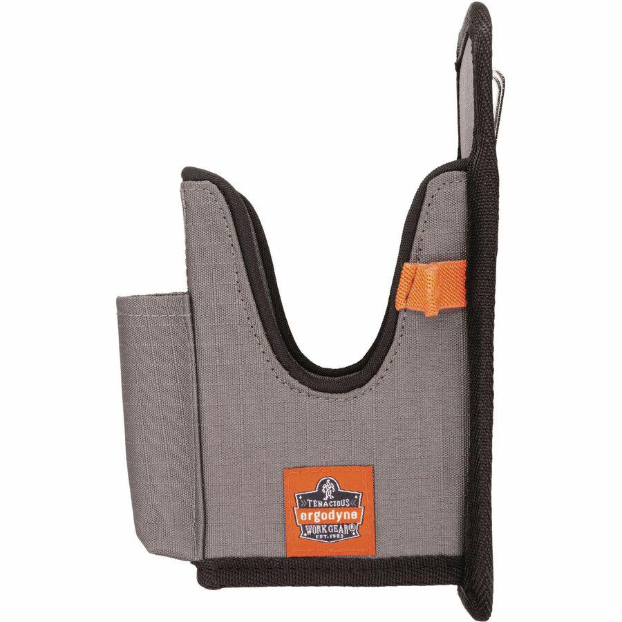 Ergodyne 5541 Carrying Case Rugged (Holster) Bar Code Scanner, Mobile Computer, Pen - Gray - Drop Resistant, Abrasion Resistant - Polyester, Ripstop Body - Belt Clip, Holster - 8.3" Height x 3.5" Widt. Picture 11