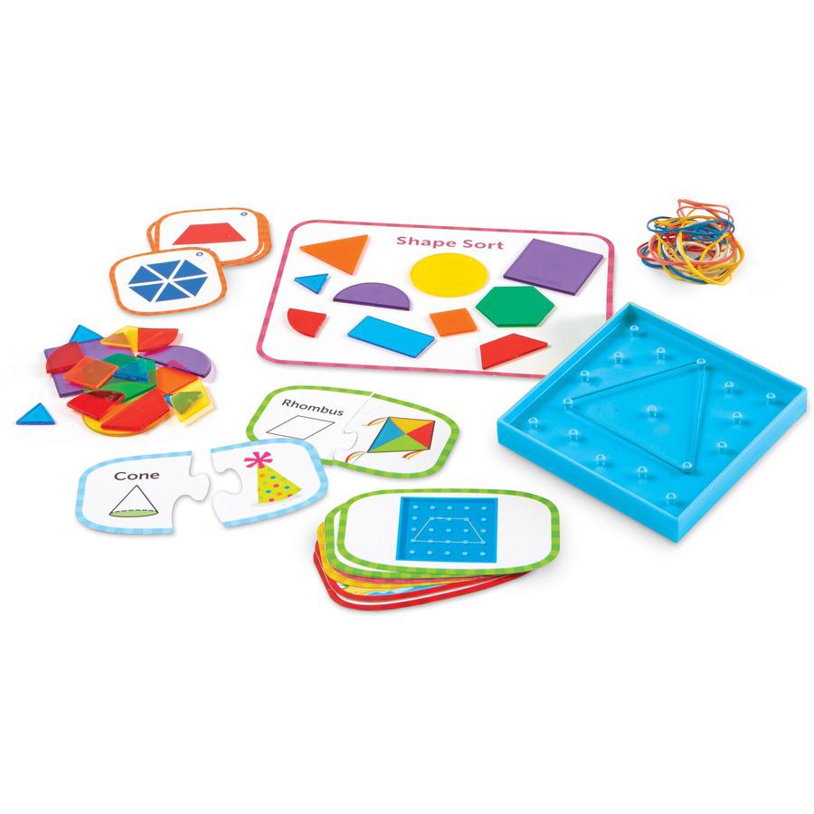 Learning Resources Skill Builders! First Grade Geometry Activity Set - Theme/Subject: Fun - Skill Learning: Geometry, Shape, Fraction - 128 Pieces - 6-10 Year - 1 Each. Picture 4