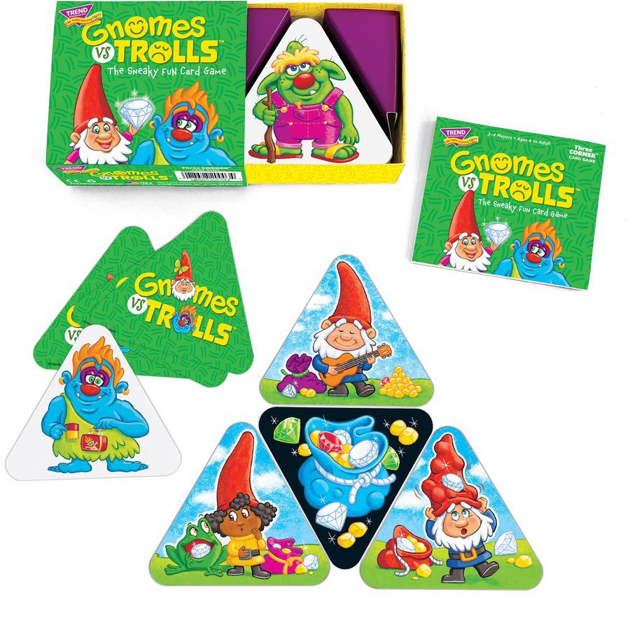 Trend Gnomes vs Trolls Three Corner Card Game - Matching - 2 to 4 Players - 1 Each. Picture 7