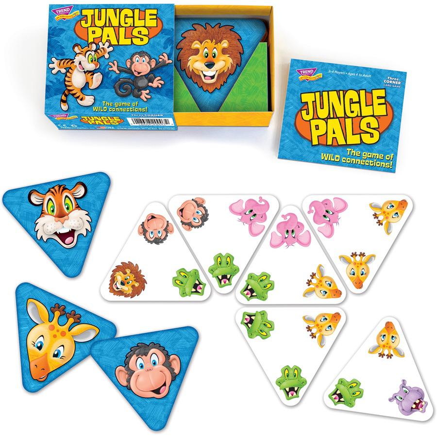 Trend Jungle Pals Three Corner Card Game - Matching - 2 to 4 Players - 1 Each. Picture 8