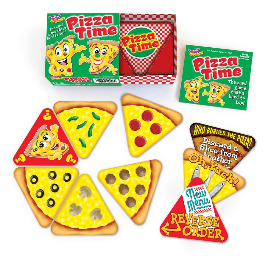 Trend Pizza Time Three Corner Card Game - Mystery - 2 to 4 Players - 1 Each. Picture 8