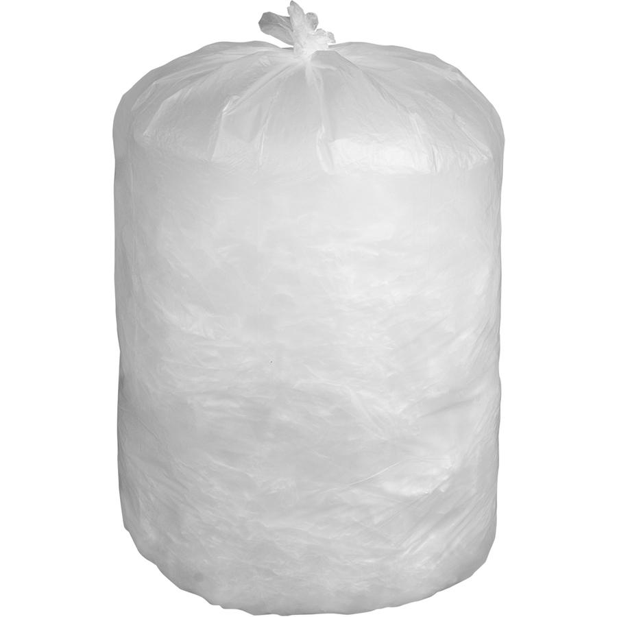 Everyday Genuine Joe High-Density Can Liners - 10 gal Capacity - 24" Width x 24" Length - 0.20 mil (5 Micron) Thickness - High Density - Natural - Resin - 1000/Carton - Office Waste, Receptacle. Picture 3