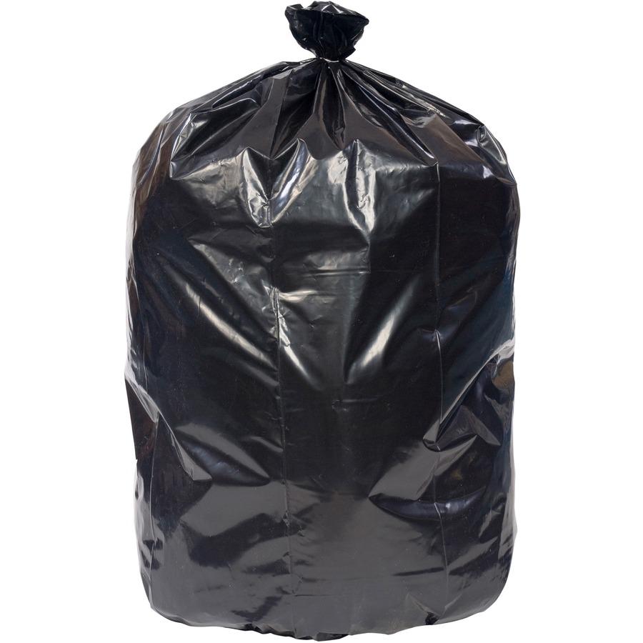 Everyday Genuine Joe Low-Density Can Liners - 33 gal Capacity - 33" Width x 39" Length - 1.50 mil (38 Micron) Thickness - Low Density - Black - Resin - 100/Carton - Office Waste, Receptacle - Recycled. Picture 4