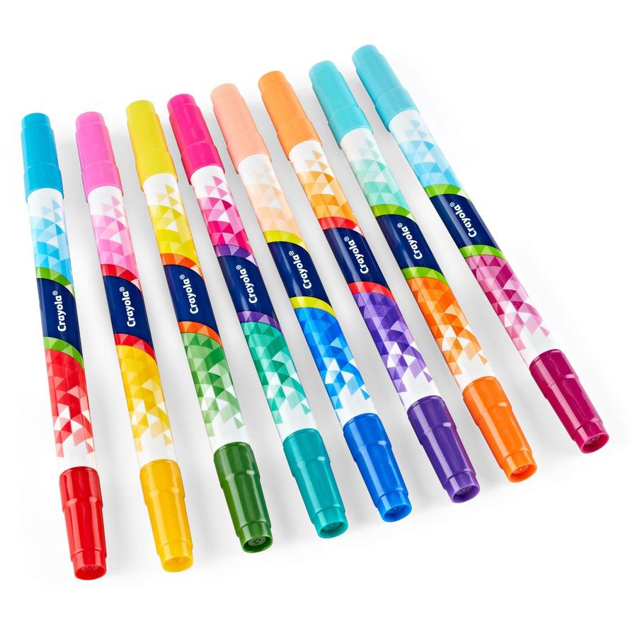 Crayola Color Change Doodle Markers - Chisel Marker Point Style - Multicolor - 8 / Pack. Picture 16