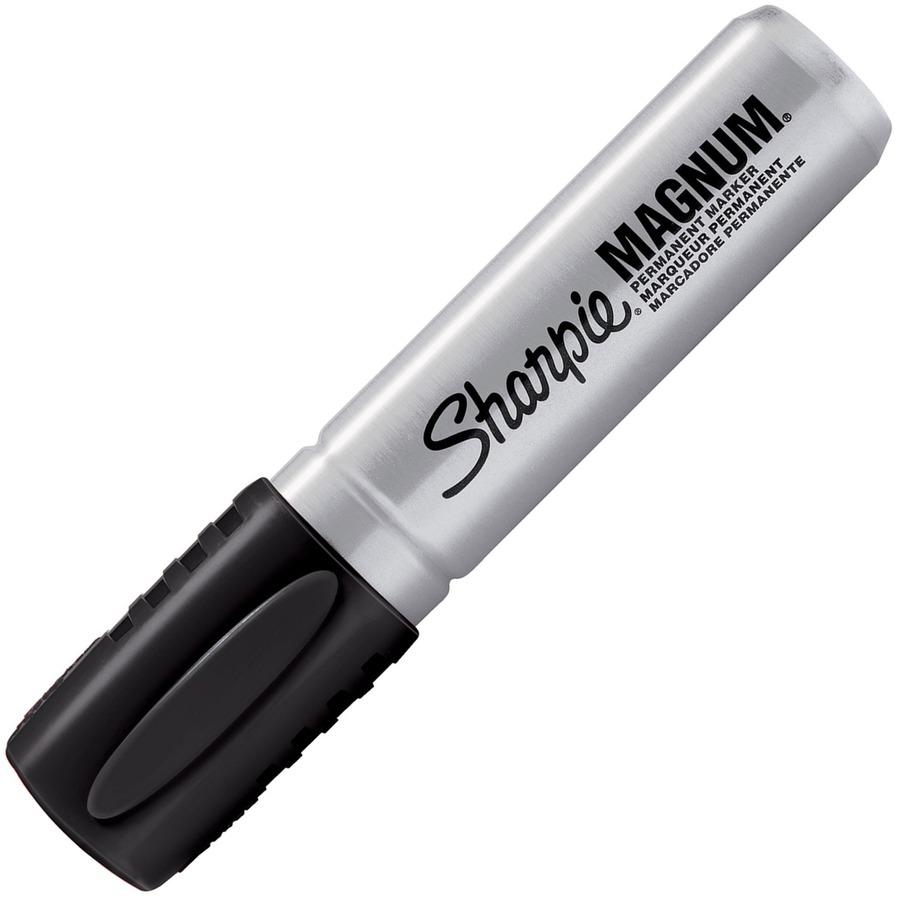 Sharpie Magnum Permanent Markers - Bold, Extra Wide Marker Point - Chisel Marker Point Style - Black - 2 / Bundle. Picture 6