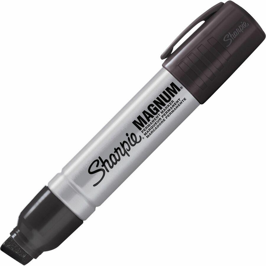 Sharpie Magnum Permanent Markers - Bold Marker Point - Chisel Marker Point Style - Black - Felt Tip - 12 / Box. Picture 4