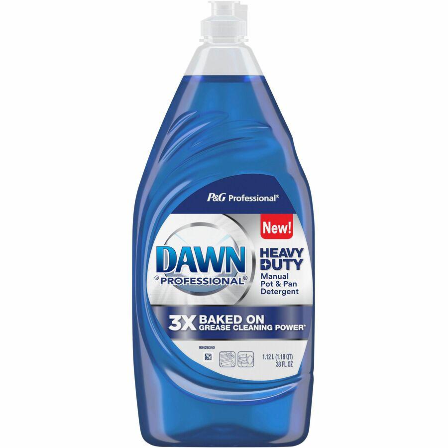 Dawn Manual Pot/Pan Detergent - 38 fl oz (1.2 quart) - 64 / Pallet - Heavy Duty - Blue. Picture 5