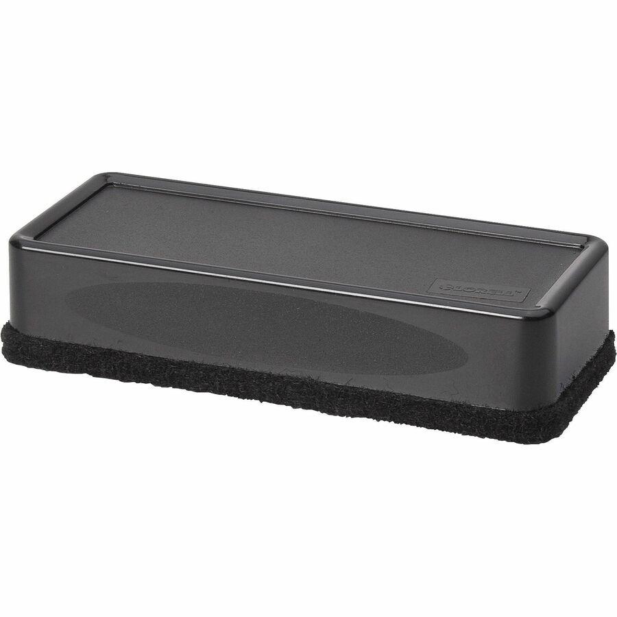 Lorell Dry-Erase Board Erasers - Black - 12 / Box. Picture 6
