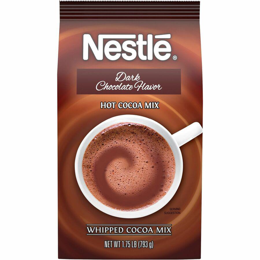 Nestle Dark Chocolate Hot Cocoa Mix - 1.75 lb - 12 / Carton. Picture 12