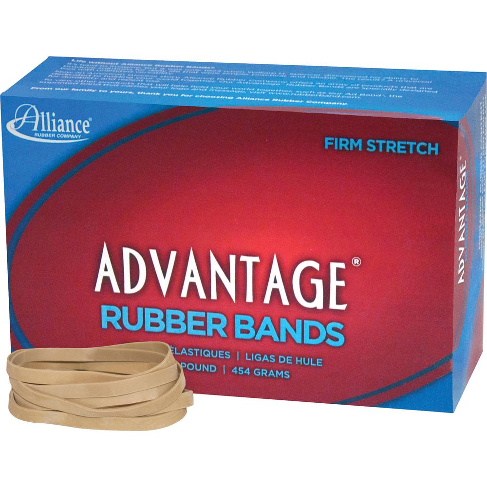 Alliance Rubber 26645 Advantage Rubber Bands - Size #64 - Approx. 320 Bands - 3 1/2" x 1/4" - Natural Crepe - 1 lb Box. Picture 4