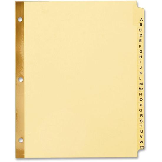 Avery&reg; Laminated Dividers - Gold Reinforced - 25 x Divider(s) - Printed Tab(s) - Character - A-Z - 25 Tab(s)/Set - 8.5" Divider Width x 11" Divider Length - Letter - 3 Hole Punched - Buff Paper Di. Picture 3
