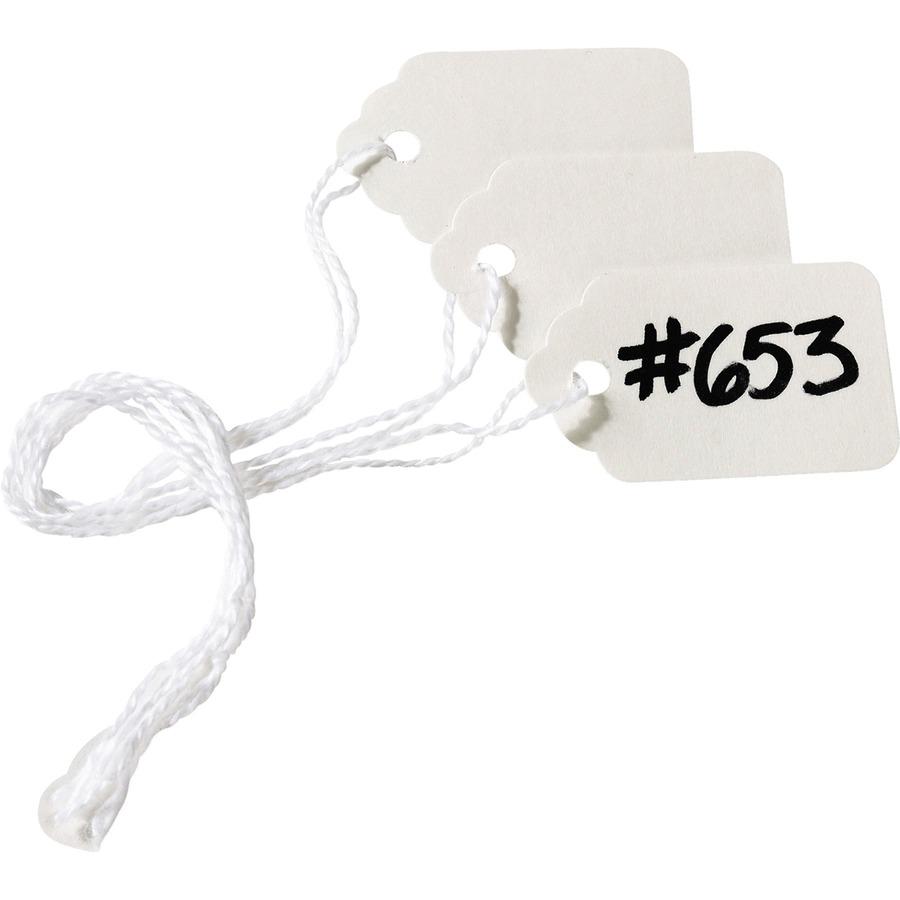 Avery&reg; White Marking Tags - 3.25" Length x 1.94" Width - Rectangular - Twine Fastener - 1000 / Box - Polyester, Cotton - White. Picture 6