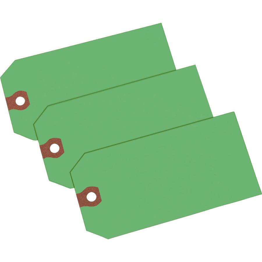 Avery&reg; Shipping Tags - Unstrung - 4.75" Length x 2.37" Width - Rectangular - 1000 / Box - Card Stock - Green. Picture 3