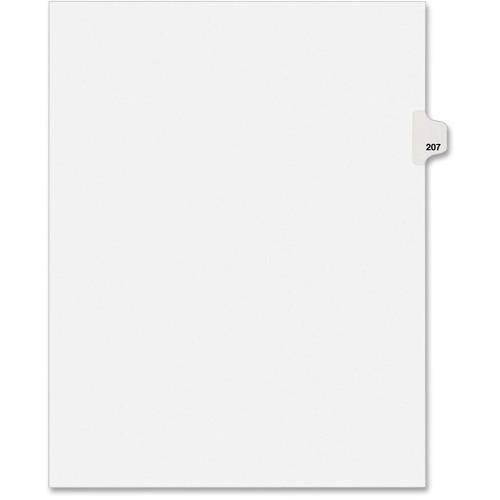 Avery&reg; Side Tab Individual Legal Dividers - 25 x Divider(s) - Side Tab(s) - 207 - 1 Tab(s)/Set - 8.5" Divider Width x 11" Divider Length - Letter - 8.50" Width x 11" Length - White Paper Divider -. Picture 2