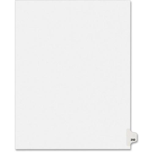 Avery&reg; Side Tab Individual Legal Dividers - 25 x Divider(s) - Side Tab(s) - 250 - 1 Tab(s)/Set - 8.5" Divider Width x 11" Divider Length - Letter - 8.50" Width x 11" Length - White Paper Divider -. Picture 2