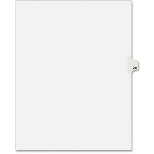 Avery&reg; Side Tab Individual Legal Dividers - 25 x Divider(s) - Side Tab(s) - 261 - 1 Tab(s)/Set - 8.5" Divider Width x 11" Divider Length - Letter - 8.50" Width x 11" Length - White Paper Divider -. Picture 3