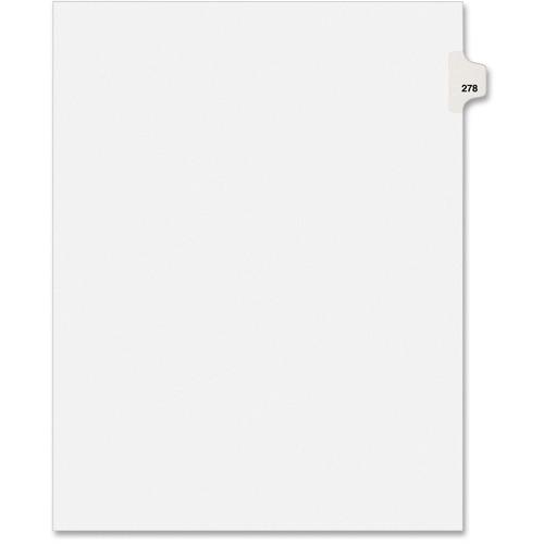 Avery&reg; Side Tab Individual Legal Dividers - 25 x Divider(s) - Side Tab(s) - 278 - 1 Tab(s)/Set - 8.5" Divider Width x 11" Divider Length - Letter - 8.50" Width x 11" Length - White Paper Divider -. Picture 2
