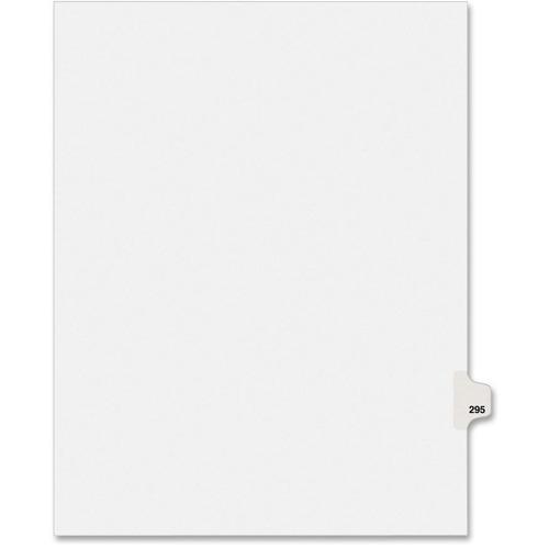 Avery&reg; Side Tab Individual Legal Dividers - 25 x Divider(s) - Side Tab(s) - 295 - 1 Tab(s)/Set - 8.5" Divider Width x 11" Divider Length - Letter - 8.50" Width x 11" Length - White Paper Divider -. Picture 3