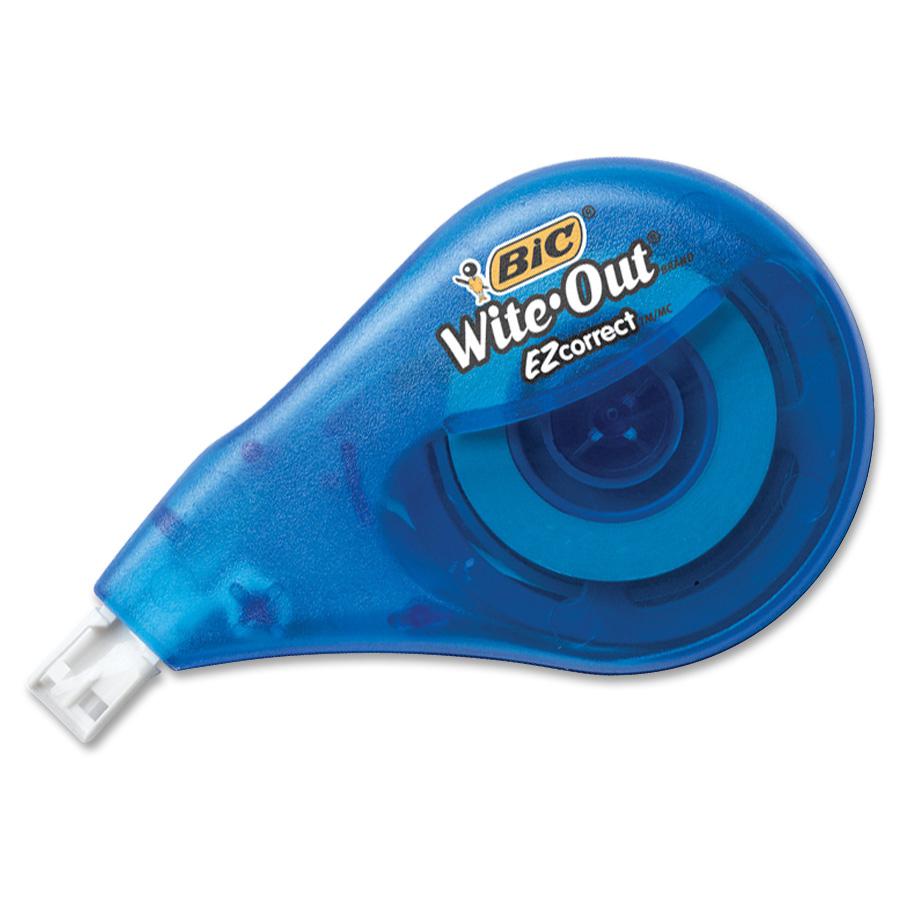Wite-Out EZ Correct Correction Tape - 0.20" Width x 39.40 ft Length - 1 Line(s) - White Tape - Ergonomic White Dispenser - Tear Resistant, Photo-safe, Odorless - 1 Each - White. Picture 2