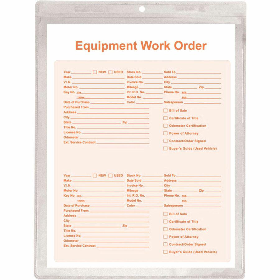 C-Line Vinyl Shop Ticket Holders, Welded - Both Sides Clear, 9 x 12, 50/BX, 80912. Picture 7