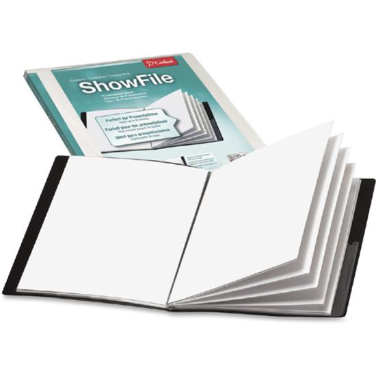 Cardinal ShowFile Letter Presentation Book - 8 1/2" x 11" - 48 Sheet Capacity - 24 Internal Pocket(s) - Polypropylene, Poly - Black - 1 Each. Picture 3