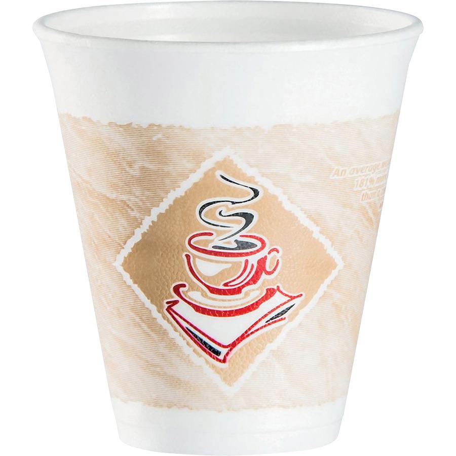 Dart 12 oz Cafe G Design Insulated Foam Cups - 20 / Bag - 50 / Carton - Brown, Red - Foam - Cold Drink, Hot Drink. Picture 8