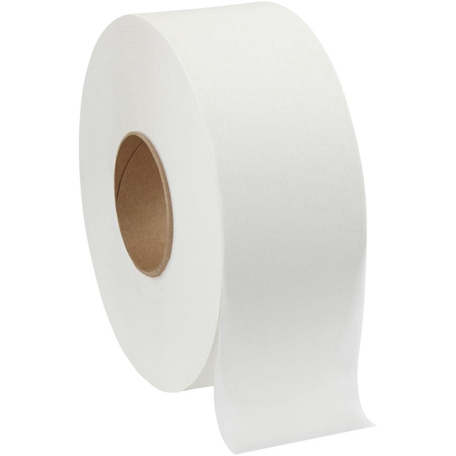 Pacific Blue Select Jumbo Jr. Toilet Paper - 2 Ply1000 ft - 9" Roll Diameter - White - 8 / Carton. Picture 7